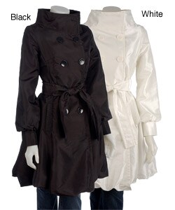 Coffee Shop Trench-style Puff Hem Coat