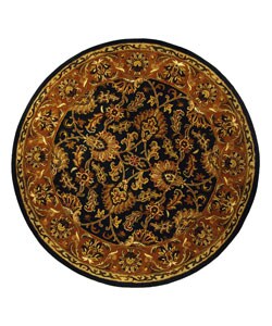 Heritage Dark Green/ Gold Kashan Rug (8' Round)