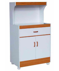 White Microwave Cart