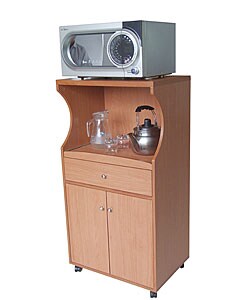 Warm Cherry Microwave Cart