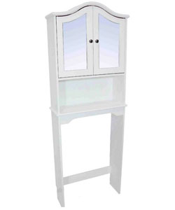 Wave White Bathroom Space Saver