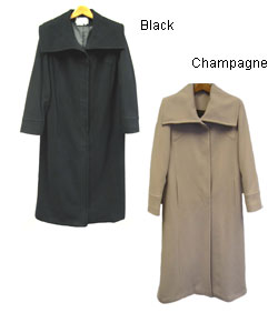 Lia k Women's Plus Size Cashmere Blend Long Coat