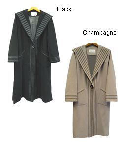 Lia k Plus Size Cashmere Blend Hooded Long Coat