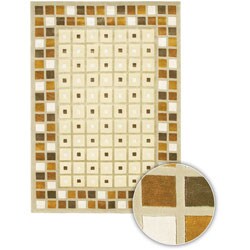 Hand-knotted Aura Wool Rug (8' Round).
