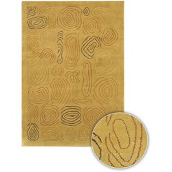 Hand-knotted Aura Wool Rug (8' Round).