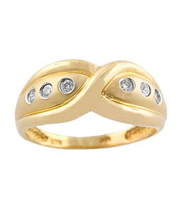 14k Yellow Gold 1/10ct TDW Diamond Fashion Ring