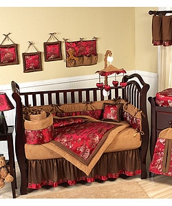 Oriental Garden Asian Brocade Baby Bedding Set