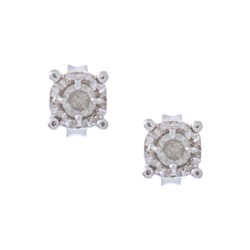 Sterling Silver 1/8ct TDW Diamond Stud Earrings