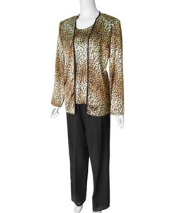 Future by Adi Leopard Print 3-piece Pant/ Blazer Set
