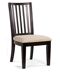 Black Slat Back Side Chair (Set of 2)