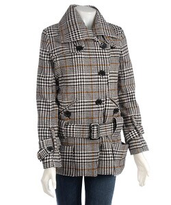 Coffee Shop Plaid Wool Coat