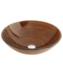 Fontaine Earthtone Rings Glass Vessel Sink