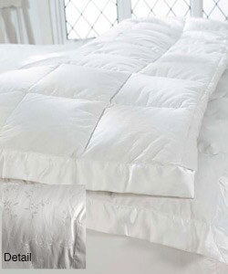 Goose Down 440 Thread Count Silk/Cotton Blend Blanket (White)
