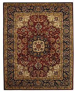 Classic Kerman Burgundy/ Navy Rug (8'3 x 11')