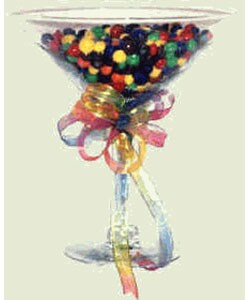 Um Um Martini Stem with Chocolate Candies