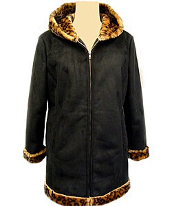 Komitor Plus Size Microsuede Pant Coat