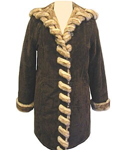 Komitor Plus Size Suede Suede Coat