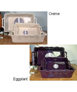 Appolia Ceramic Rectangular 3-piece Bakeware Set