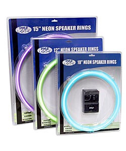 Pyle 15-inch Blue Neon Speaker Rings Kit