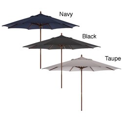 11-foot Outdoor Umbrella with Wood Pole