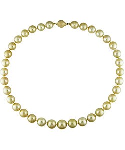 Graduated Yellow South Sea Pearl Necklace (10-13mm)