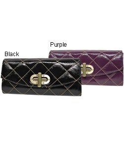 Chinese Laundry Patent Leather Quilted Clutch