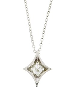 18k White Gold 1/3ct TDW Diamond Princess Necklace