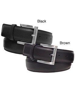 Boston Traveler Pebble Grain Square Buckle Belt