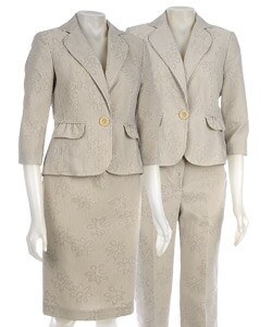 Larry Levine 1-button 3/4-sleeve Suit