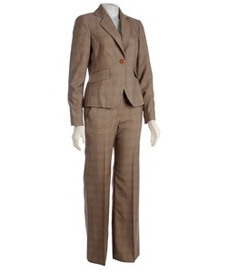 Larry Levine 1-button Flap Pocket Jacket with Pants