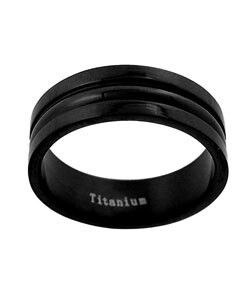 Extra Wide Black-plated Titanium Ring