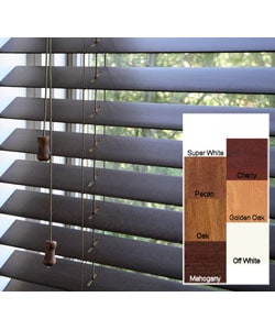 Customized 32.25-inch Real Wood Window Blinds