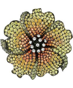 Gold Sapphire Diamond Brooch Gold Sapphire Diamond Brooch