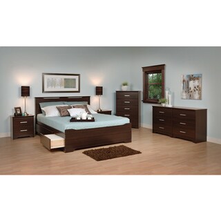 Everett Espresso King Size Platform Storage Bed