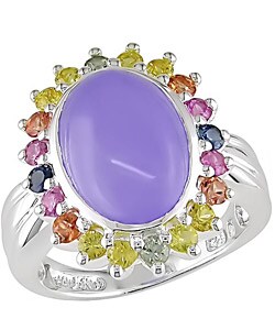Sterling Silver Multi-gemstone Ring