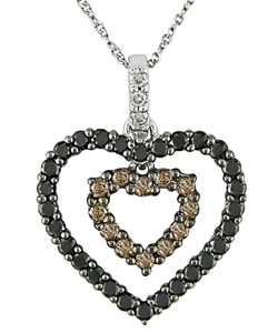 14k Gold 7/8ct TDW Multicolored Diamond Necklace (HIJ, I1-2)
