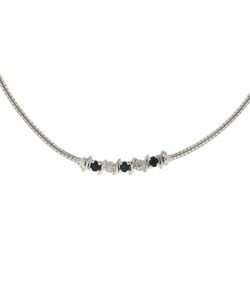 Maddy Emerson Sterling Silver Sapphire Diamond Accent Necklace