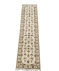 Sino Tabriz Hand-knotted Ivory Wool Rug (2'6 x 12')