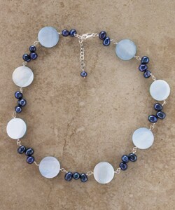 Shell Coin and Firecracker Pearl Necklace (USA)