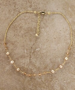 14k Goldfill Crystal/ Pearl Necklace (USA)