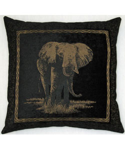 25-inch Premium Chenille Elephant Pillow.