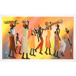 Thom Simon 'Going Home' Unframed Art (Malawi)