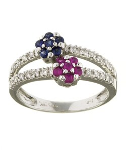 Encore by Le Vian 18k Gold Sapphire 1/5ct TDW Diamond Ring