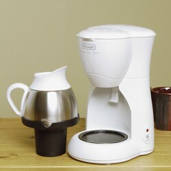 DeLonghi White Four-cup Drip Coffee Maker
