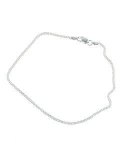 Sterling Silver Italian Spiga Chain Anklet