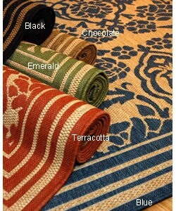 Damask Indoor/ Outdoor Area Rug (3'11 x 5'6)
