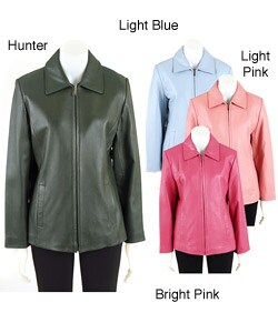 Liz Claiborne Women's Leather Scuba Jacket