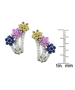Encore by Le Vian 18k Gold Sapphire Diamond Earrings