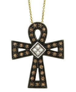 Encore by Le Vian 14k Gold Diamond Cross Necklace