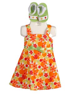 Baby Togs Newborn Girl's Floral Dot Print Sundress